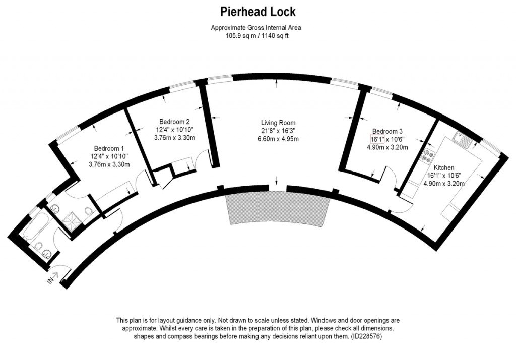 Floorplans For PIERHEAD LOCK 416 MANCHESTER ROAD LONDON E14 3FD