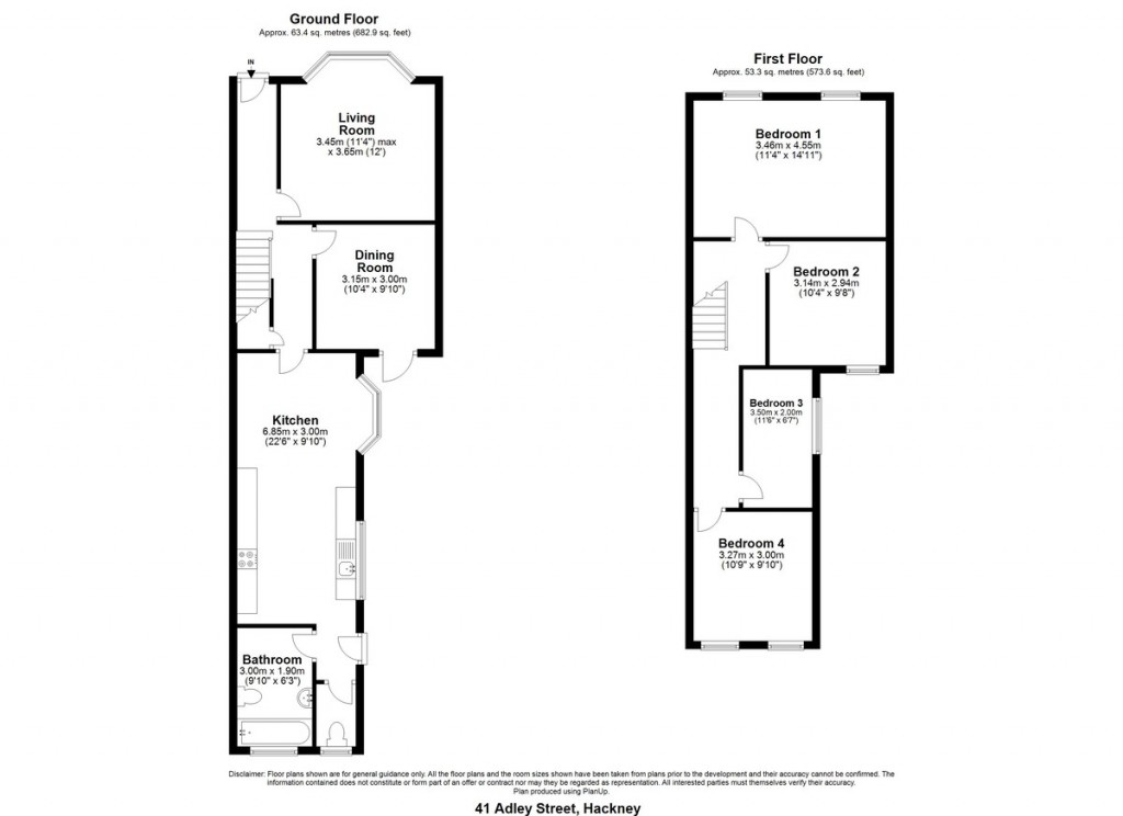Floorplans For ADLEY STREET LONDON E5 0DY