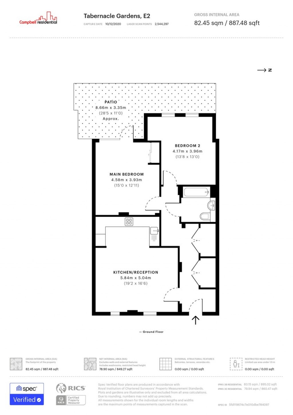 Floorplans For TABERNACLE GARDENS LONDON E2 7DZ