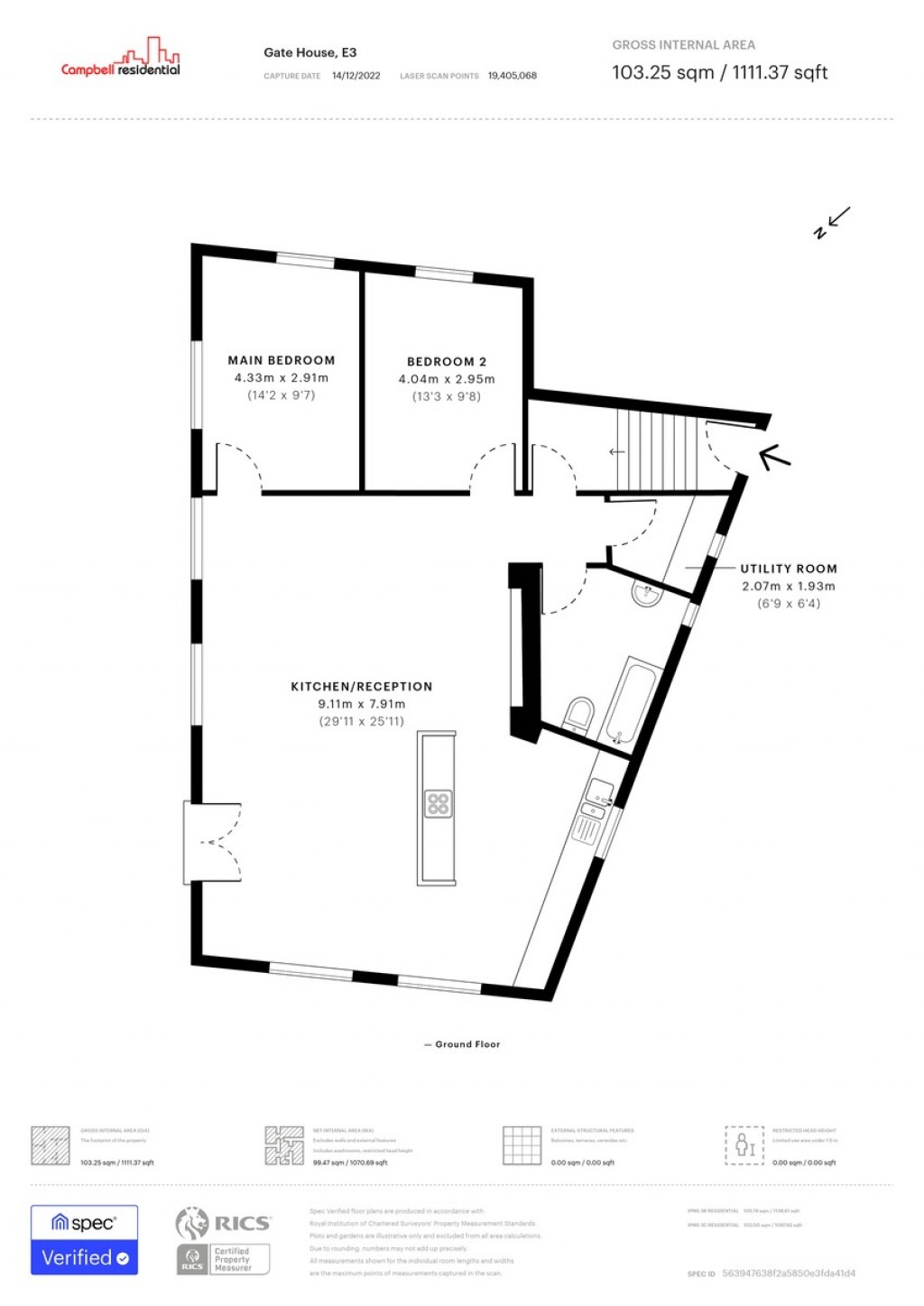 Floorplans For Gatehouse Gunmakers Lane London E3 5PE